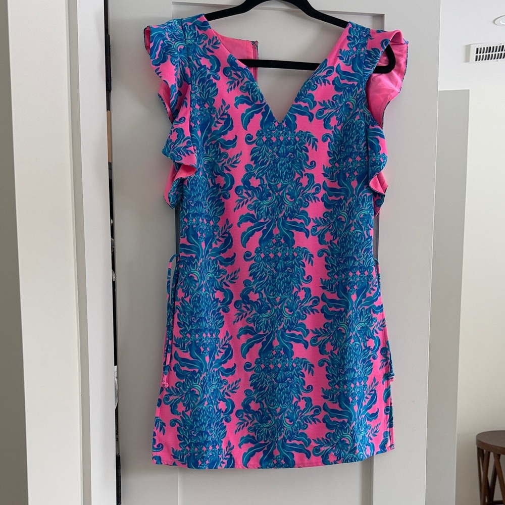 Lilly Pulitzer Vibrant Pink and Blue Top